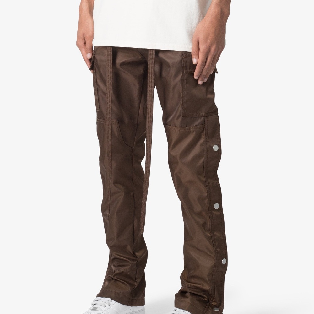 mnml Snap Zipper II Cargo Pants - Brown Size 40Brown / 40